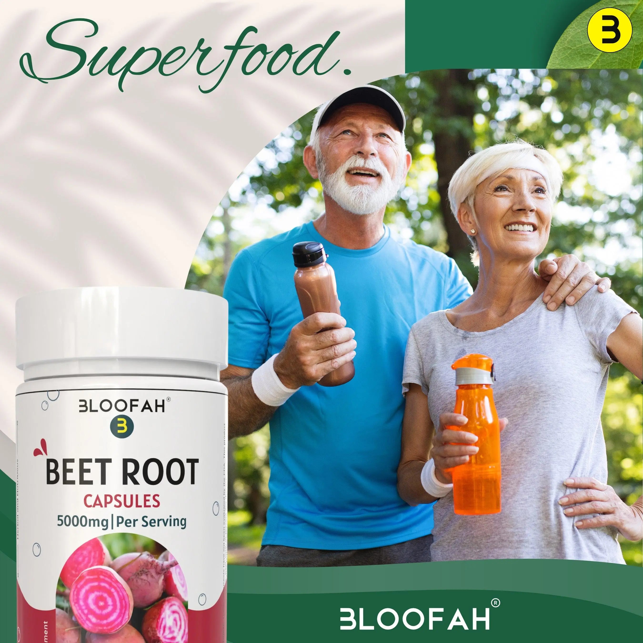 Bloofah Beet Root Extract Capsules 5000mg | Premium Herbal Supplement, Non-GMO, Gluten-Free, Natural Beet Root Extract 10:1 Powder (Beta vulgaris) for Overall Health - Bloofah