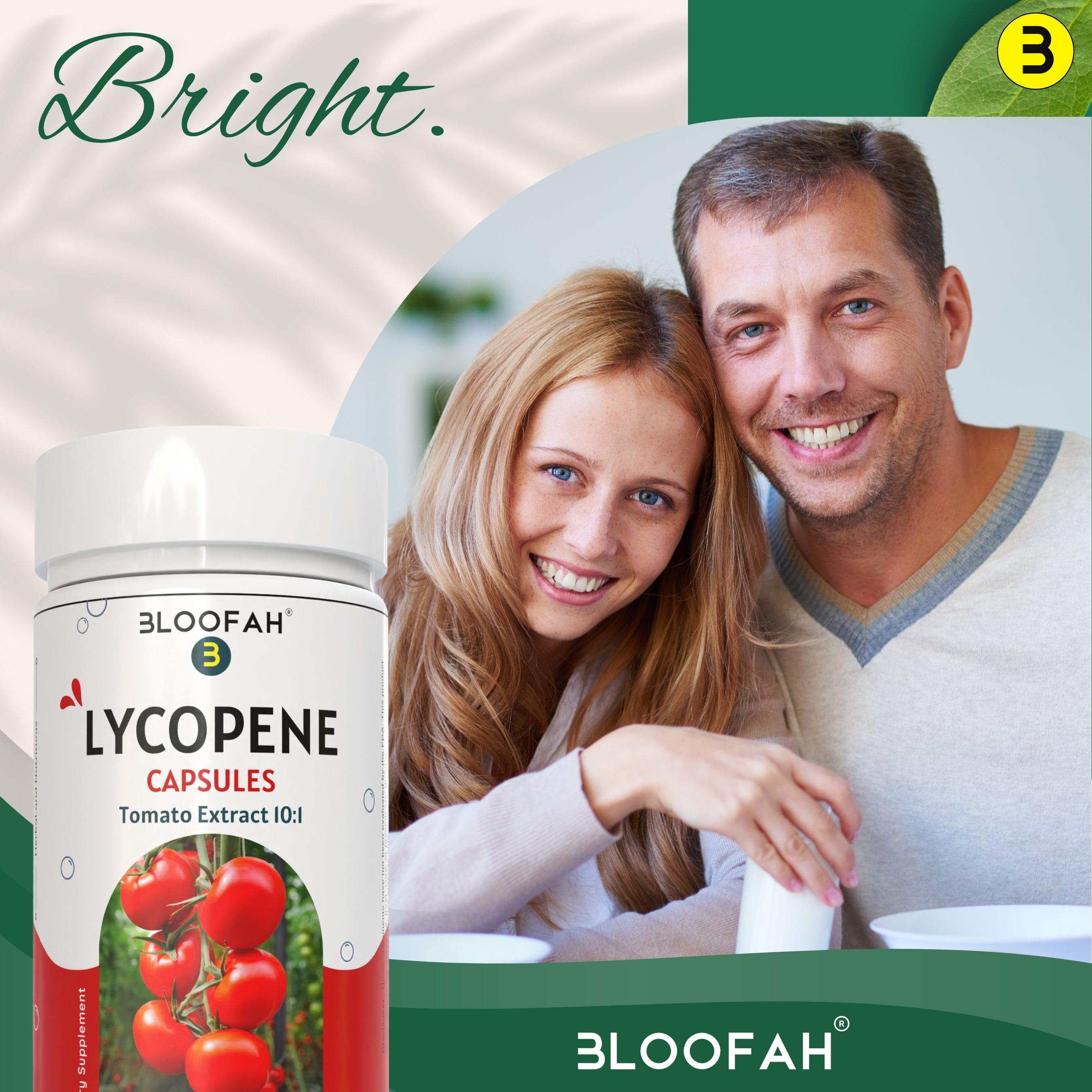 Bloofah Lycopene Tomato Fruit Extract Capsules 500mg | 10:1 Powder Per Serving 5000mg | Rich in Natural Lycopene | Premium Herbal Supplement for Vitality & Wellness | Non-GMO, Gluten-Free - Bloofah