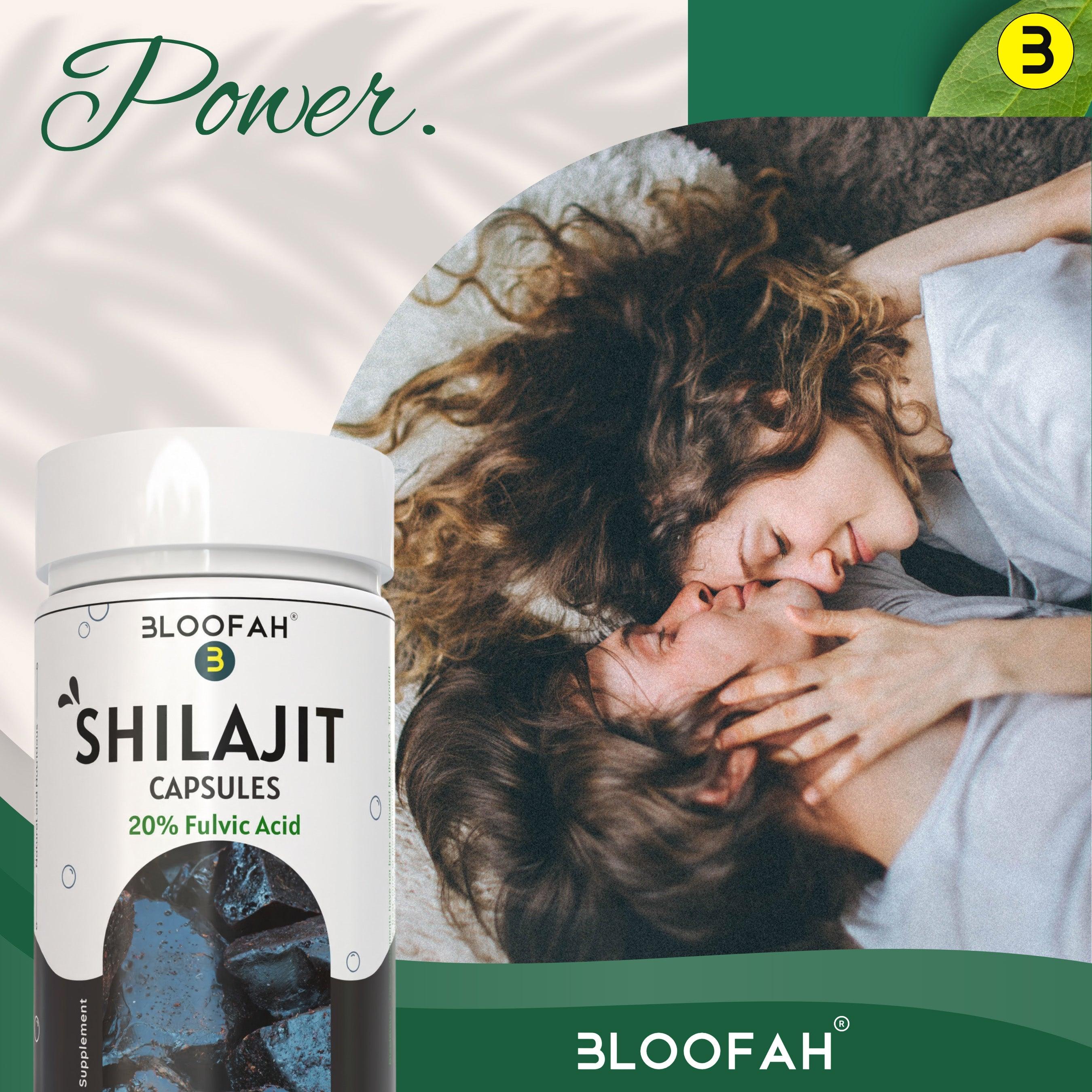 Bloofah Shilajit Capsules 500mg | Himalayan Shilajit Supplement for Men - (High in Trace Minerals, No Fillers) Premium Shilajit Extract 20% (from India) Natural, Non GMO - Bloofah