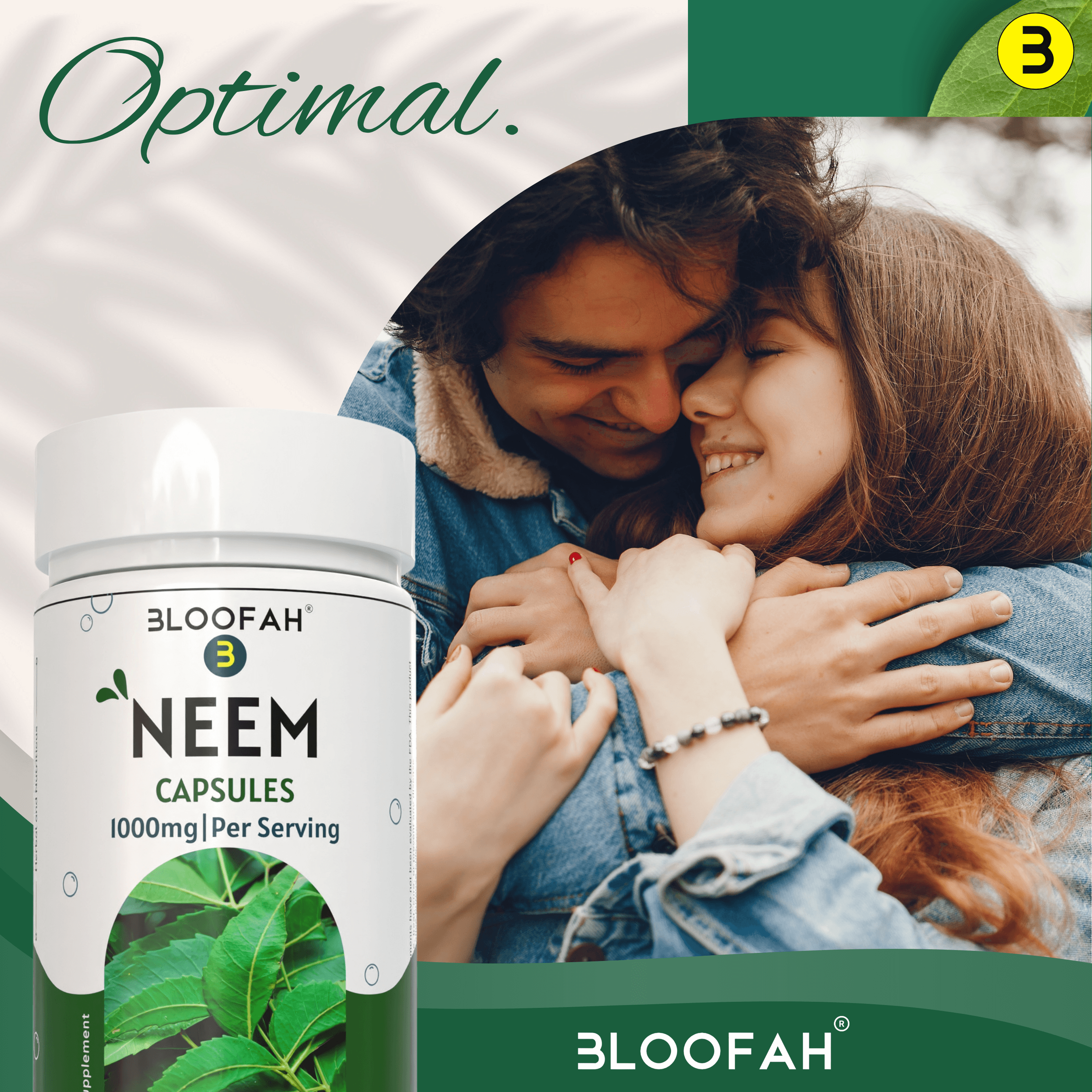 Bloofah Neem Leaf Powder Capsules 1000mg (Azadirachta Indica) Herbal Supplement for Natural Wellness, Non-GMO, Gluten-Free, 100% Pure Neem Leaf Powder For Overall Health - Bloofah