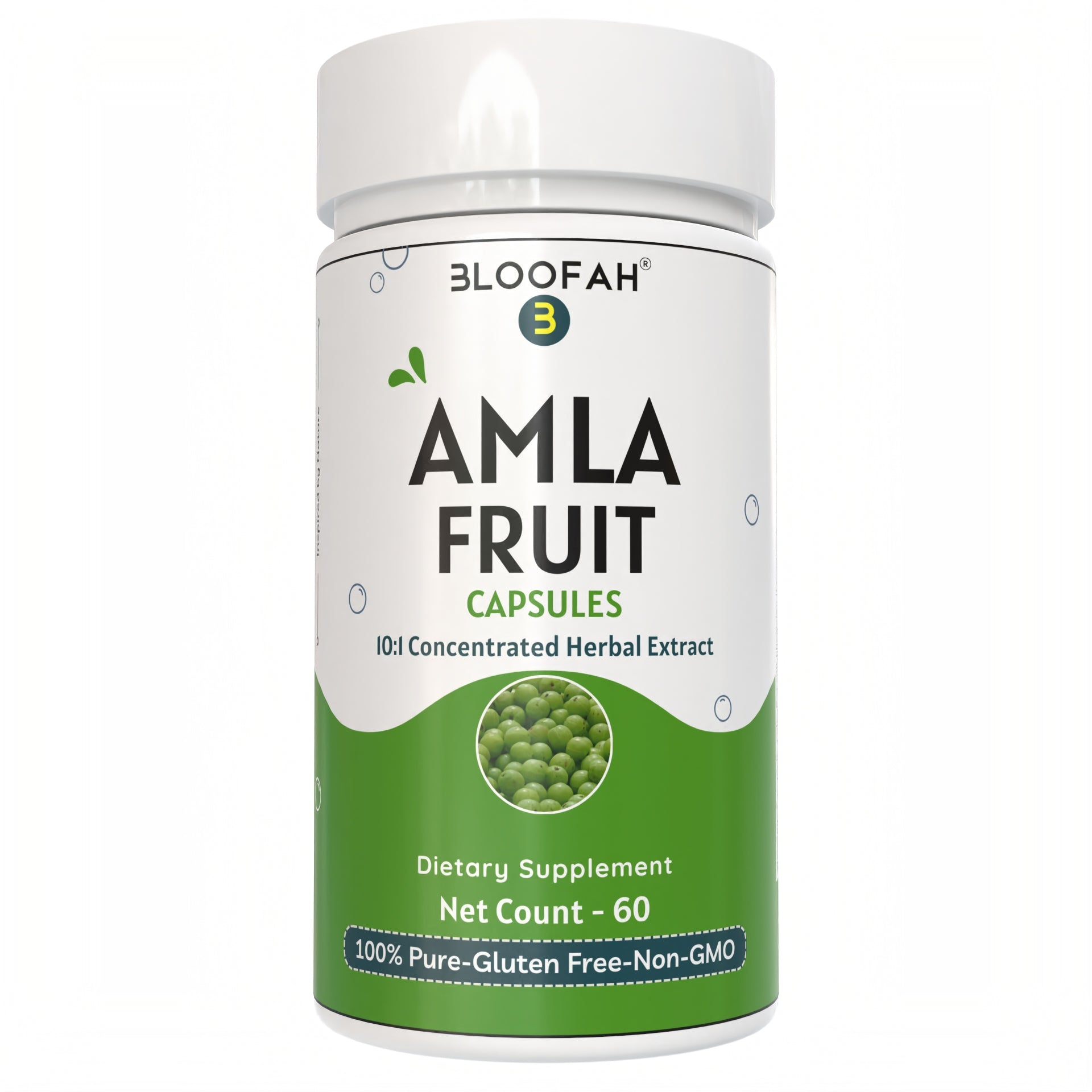 Bloofah Amla Fruit Capsules 500mg  | 100% Natural & Pure Amla Extract 10:1 (Phyllanthus emblica) Per Serving 5000mg | Herbal Supplement | Non-GMO, Gluten Free Formula for Overall Health